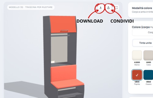 Download e condivisione configurazione